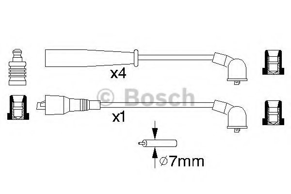 BOSCH 0 986 356 897 Ignition Cable Kit